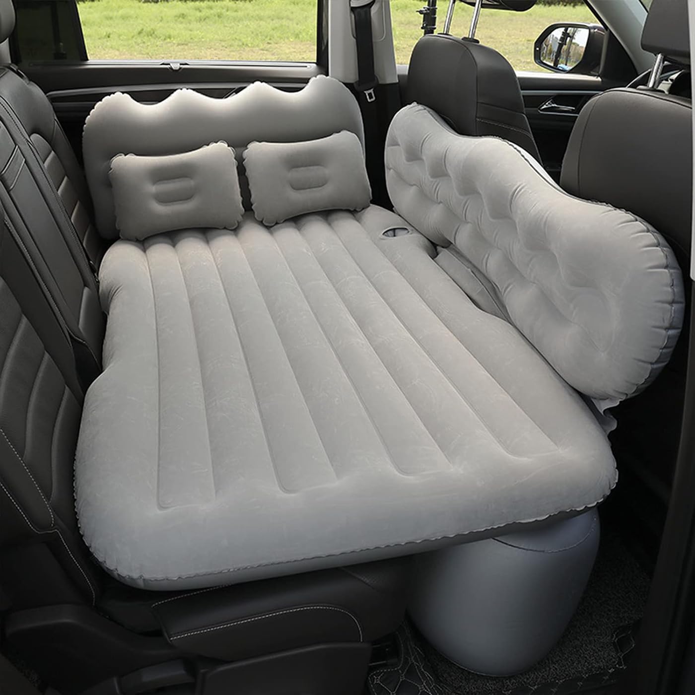 CWMAD Car Inflatable Mattress for Skoda Superb III, Blow Up Mattress Outdoor Travel Camping Sleeping Air Bed Car Mattress for Back of Cars,Grey