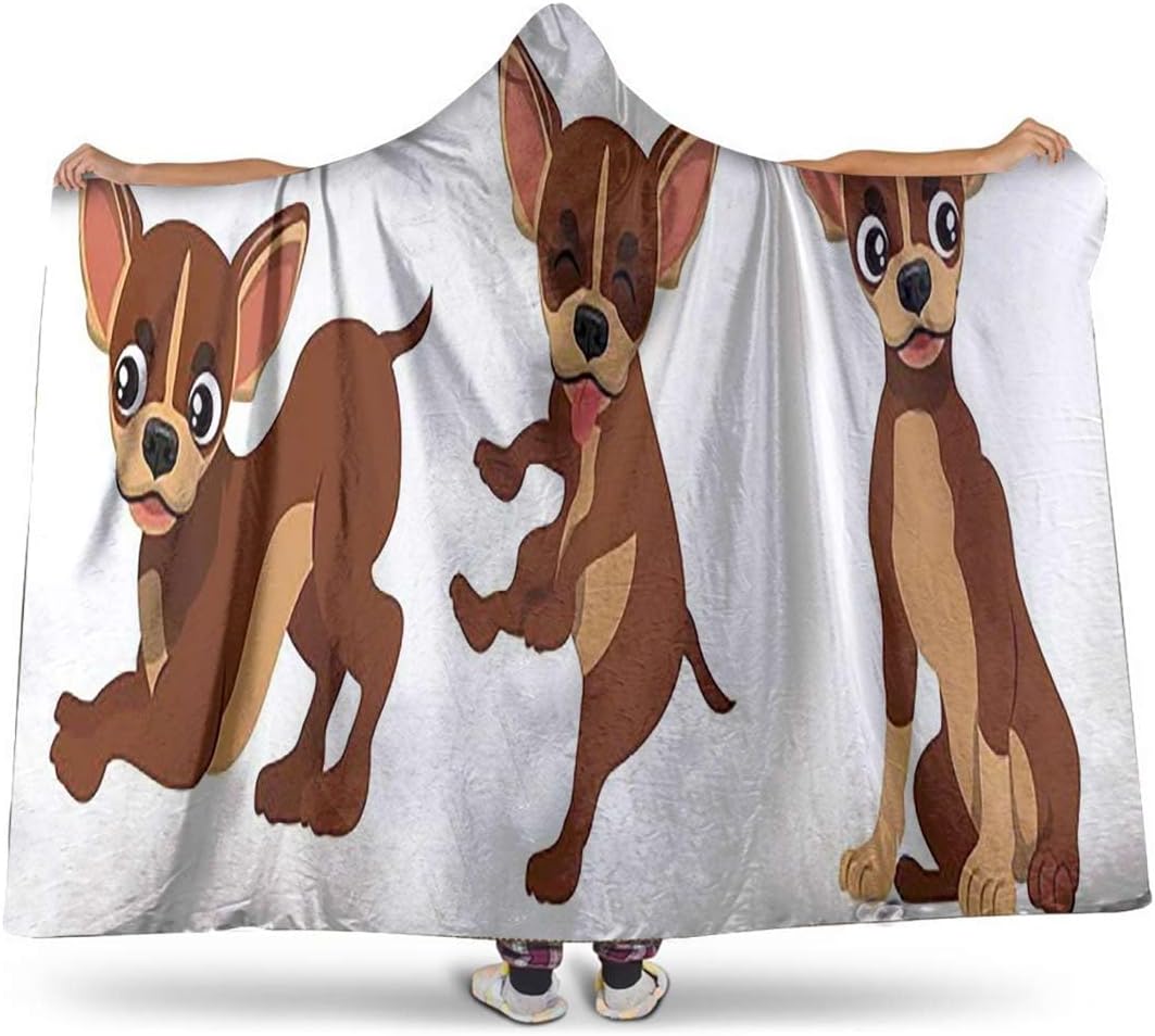 Boston Terrier Pattern Print Hooded Blanket