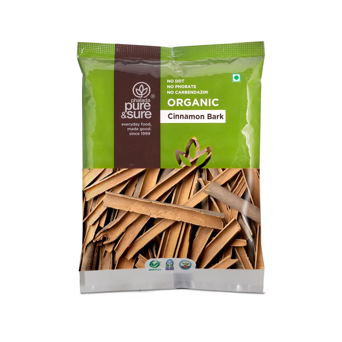 Pure & Sure Organic Cinnamon Bark 50g | 100% Natural Sabut Dalchini | Rich Aroma, Flavour & Taste | Certified Organic & Chemical Free | Antioxidant, Gluten Free