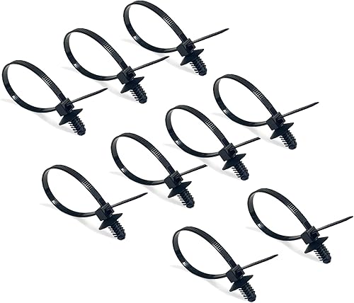 Bridas de cremallera de montaje a presión, 50 bridas de plástico para cables, envoltura de amarre de alambre de 6.7 pulgadas, bridas de cables de