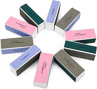 10PCS Nail Buffer Block, AHIER 4 Way Colorful Buffing Block Shine Polisher Nail Buffing File Manicure File Sanding Files