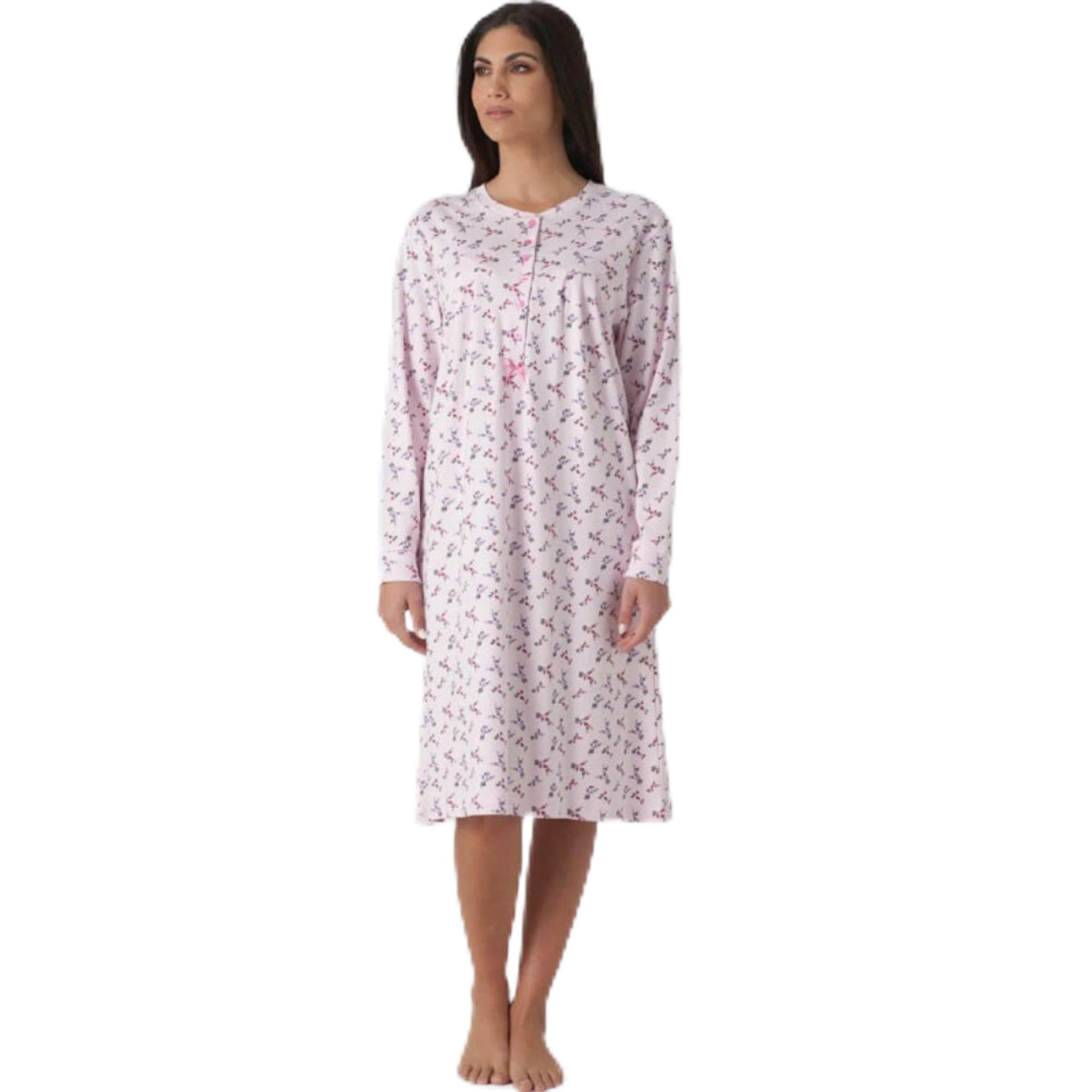 KAREL Camicia da Notte Puro Caldo Cotone Donna Taglie Forti Profumatore Saggio in Omaggio