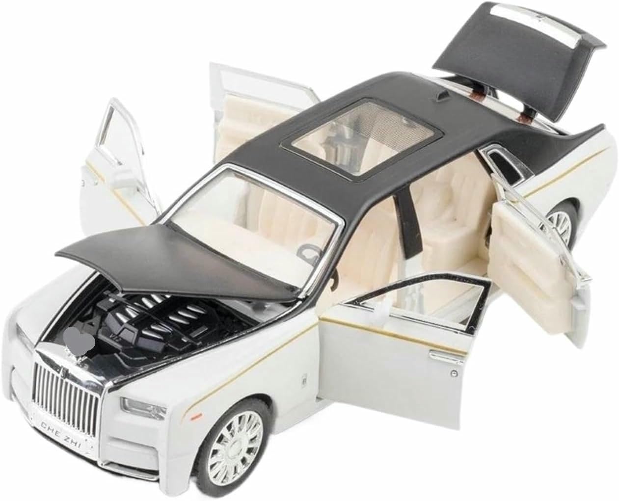 DEAVER Diecast 1:32 For Phantom Alloy Car Models Simulation Scale Vehicle Model Kit Display Souvenirs Collection(White)