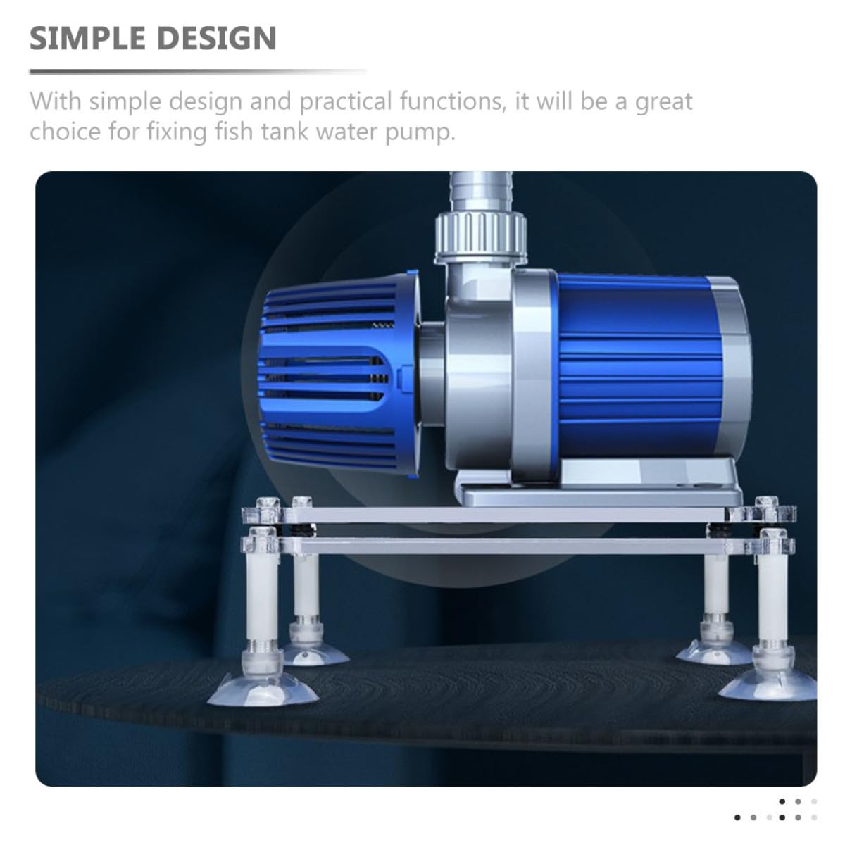 Hemobllo Support de Pompe Submersible en Acrylique Antichoc Ventouse, Support Surélevé pour Pompe à Eau D'aquarium, Accessoire pour Bassin de Poissons