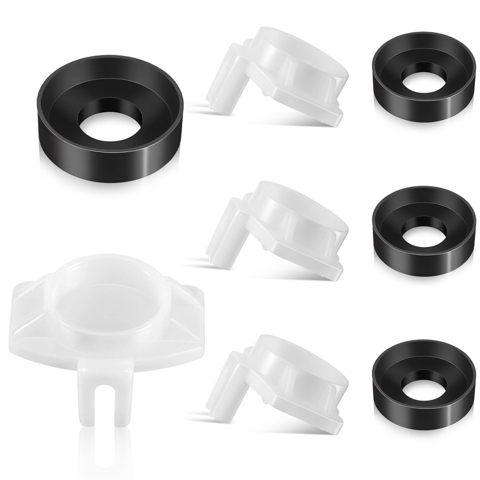 4pcs Cup Seal and Diverter Gate Compatible with Most Tub Spout, Tub Spout Replacement Part for Shower Tubs Faucet Diverter Spouts