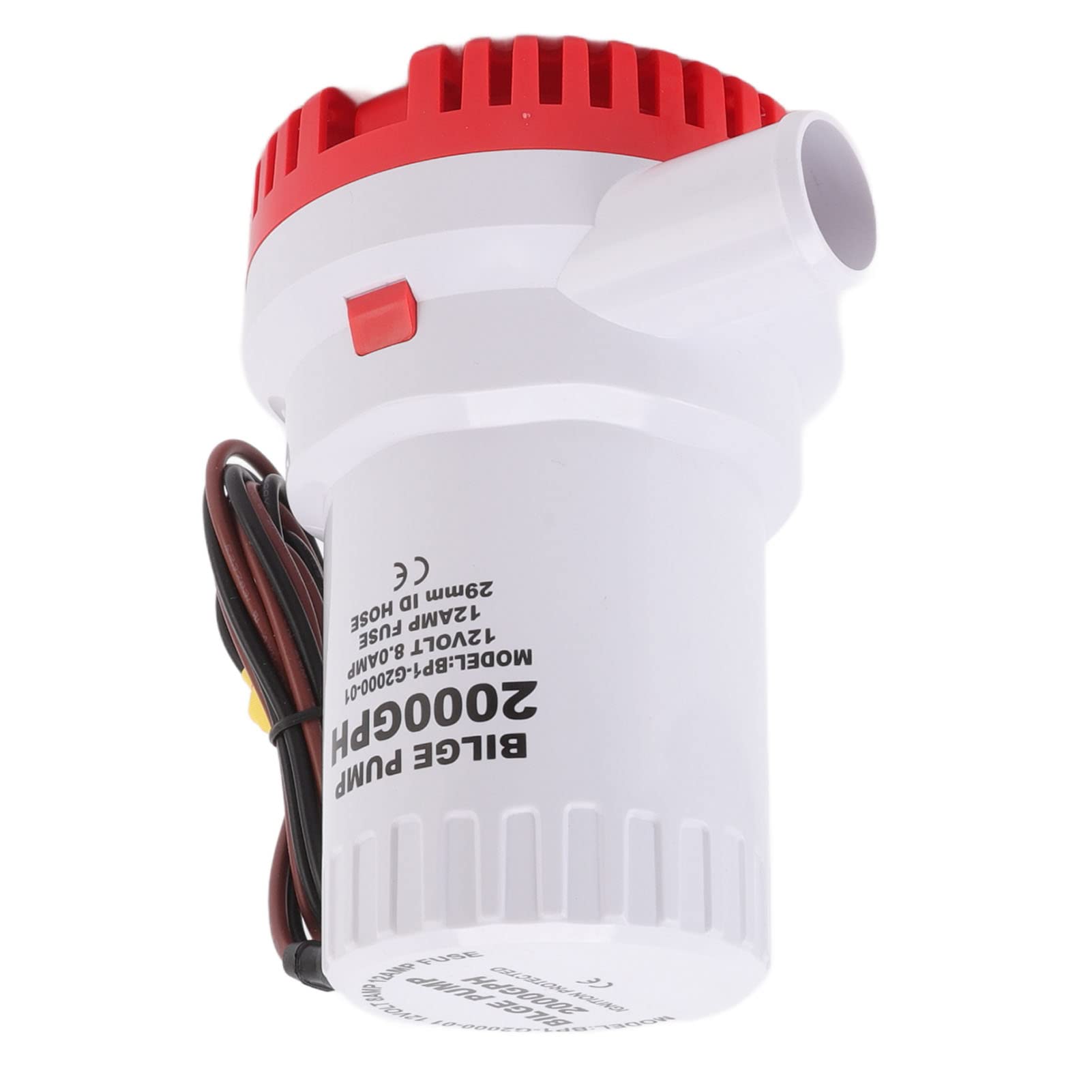 Generic Bomba de Achique Bomba de Agua Sumergible 45m³/h Flujo 2000 GPH con Motor Refrigerado por Agua Funcionamiento Silencioso para Estanque Piscina Marino RV Spa (12V)
