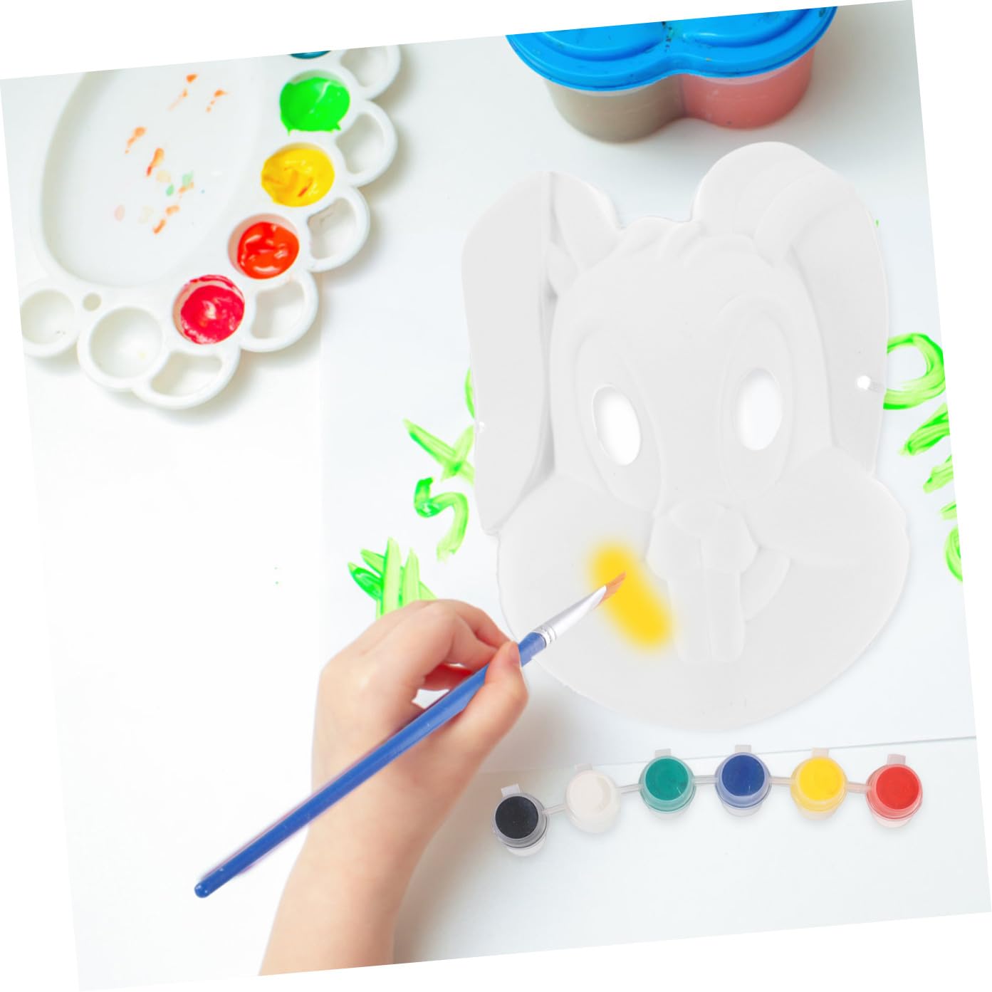 Alasum 12pezzi Maschere Fatte Mano Pulp Per Da Maschere Vuote Forma Di Coniglio Per Feste Attività Artistiche e Halloween