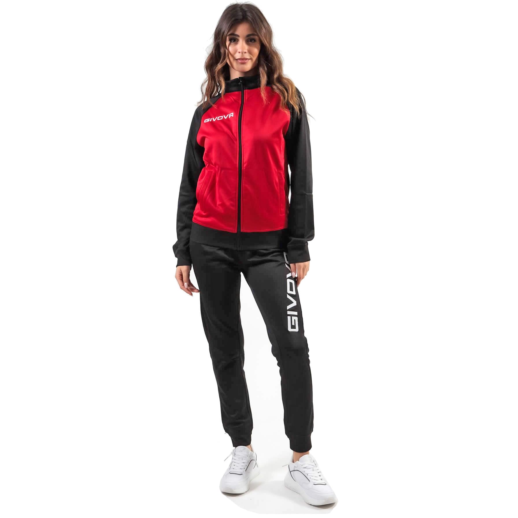 GIVOVA TUTA CUBA ROSSO/​NERO Tg. 2XL