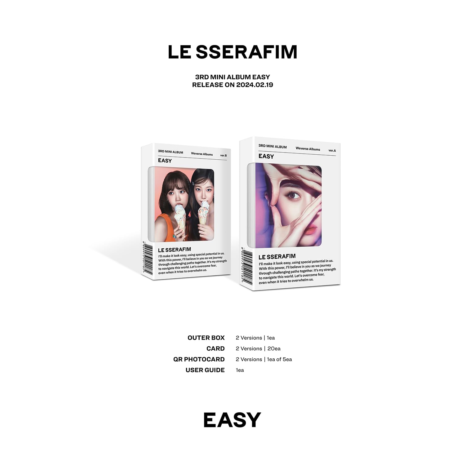 Amazon.com: SOURCE MUSIC Ent. LE SSERAFIM - 3rd Mini Album [EASY 