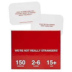 WE'RE NOT REALLY STRANGERS Card Game - 150 Conversation Cards for Couples, Friends, and Strangers - Icebreakers for Game and Date Nights, & Parties - Games for Adults and Teens, Ages 15+, 2-6 Players