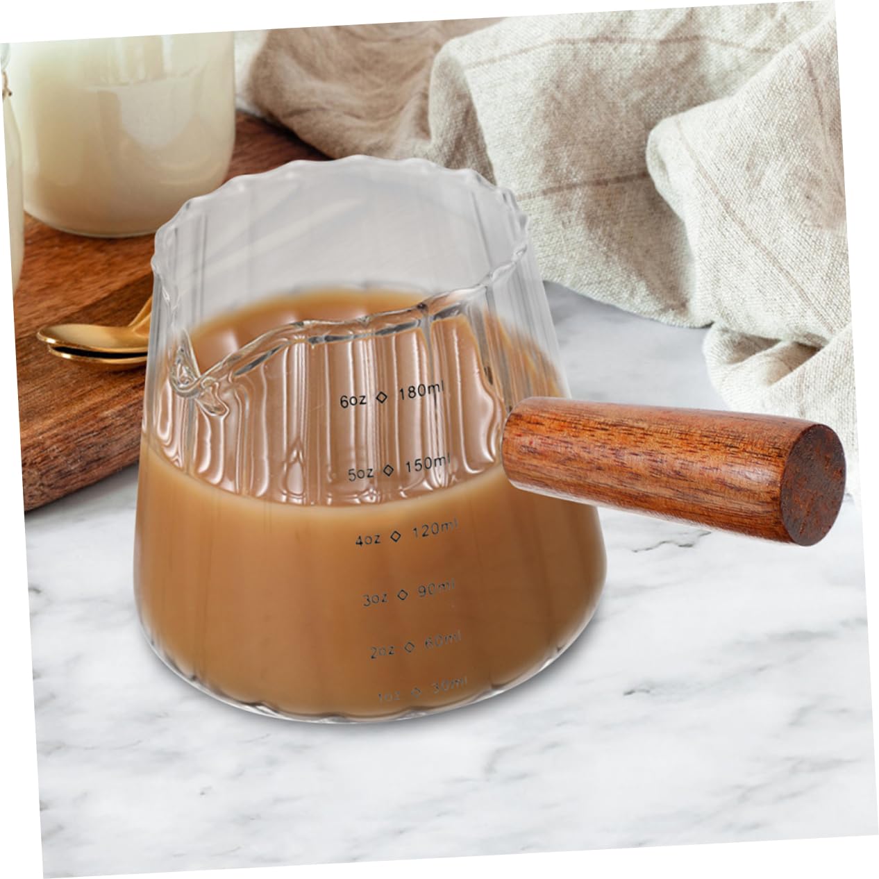 Garneck 8 Pz Tazza di Latte Tazza di Latte Tazze Cappuccino Tazza Cappuccino Bicchieri Caffe tazzine Espresso Bicchieri da Caffe Bicchiere dosatore brocca misurino misurini Espresso