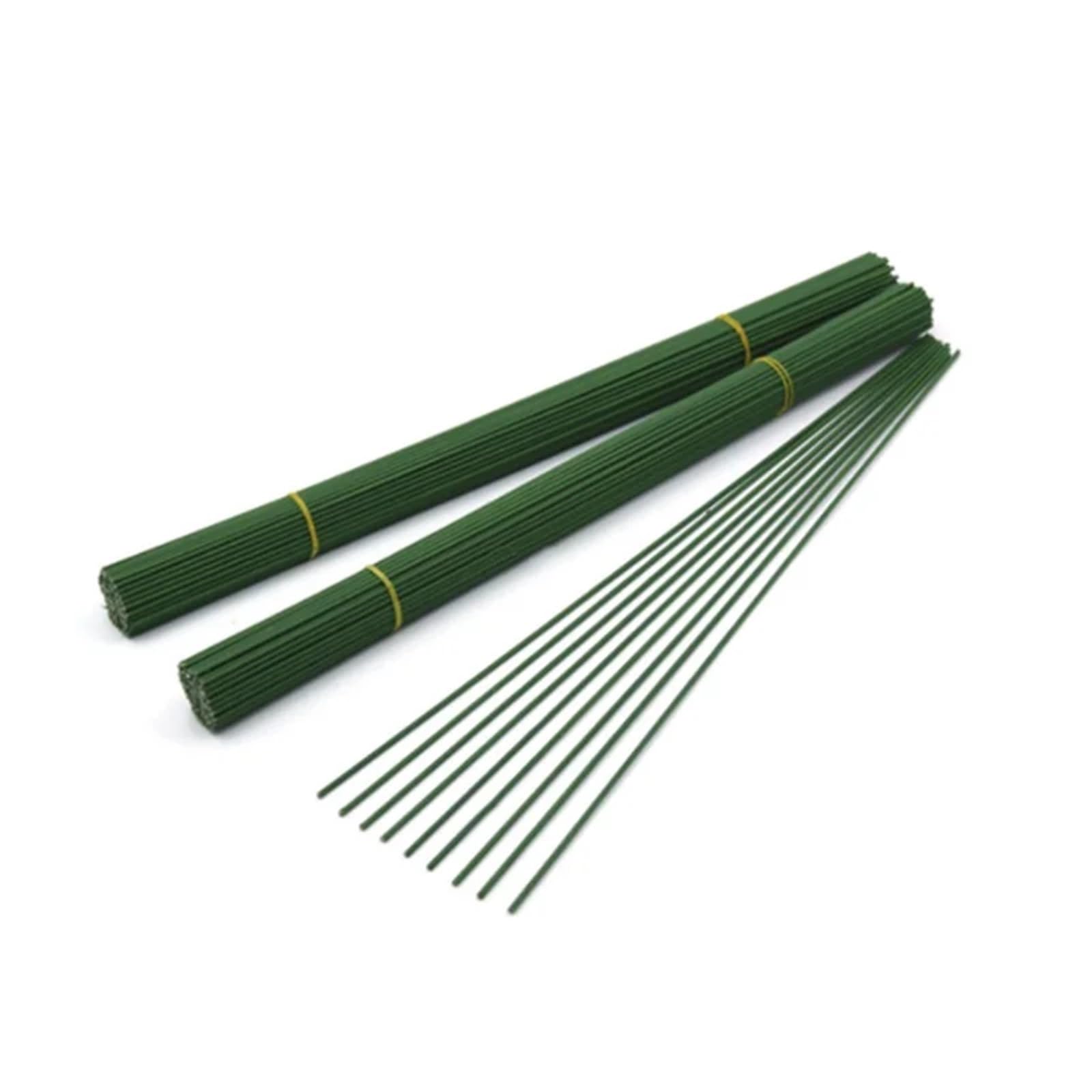 HUWOYG 200 Pcs 20/30/40cm Artificial Green Flower Stem Floral Material Handmade Wire Accessoies DIY Bouquet Craft Decoration For DIY(15cm)