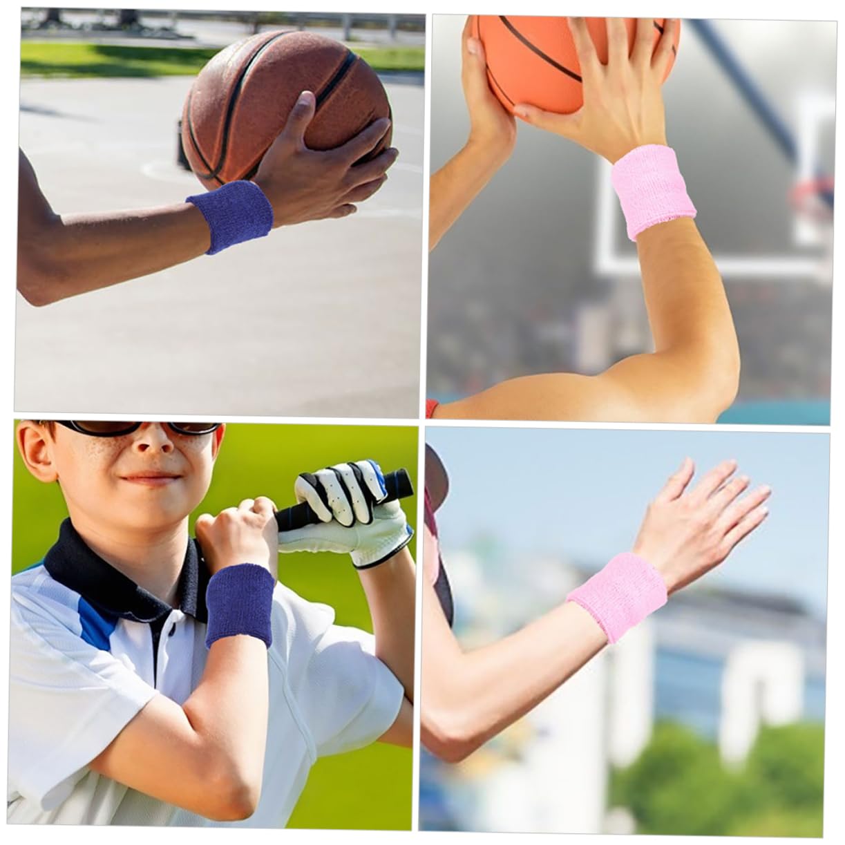 48 Piezas Muñequeras para Niños Muñequeras Deportivas De Tenis Bandas De Sudor De Tenis para Muñecas Exterior Polipropileno Fitness