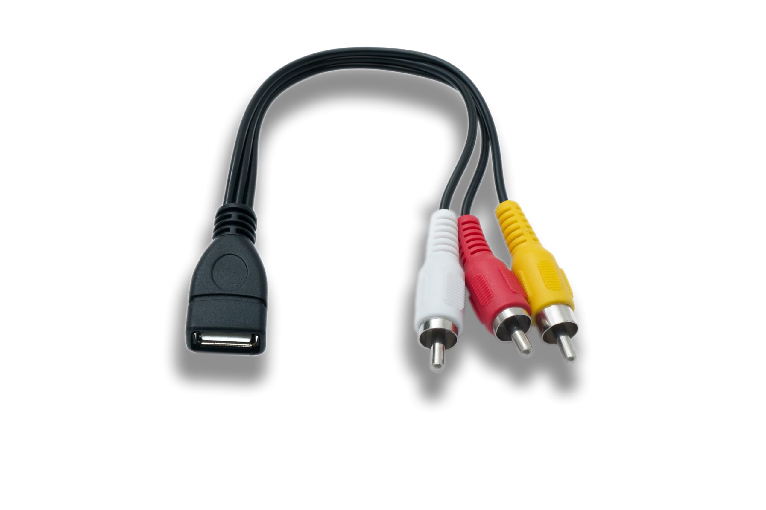 System-S Cavo RCA 3 Pin Maschio A USB 2.0 Femmina – Per Trasmissione Audio, 23 Cm - 5