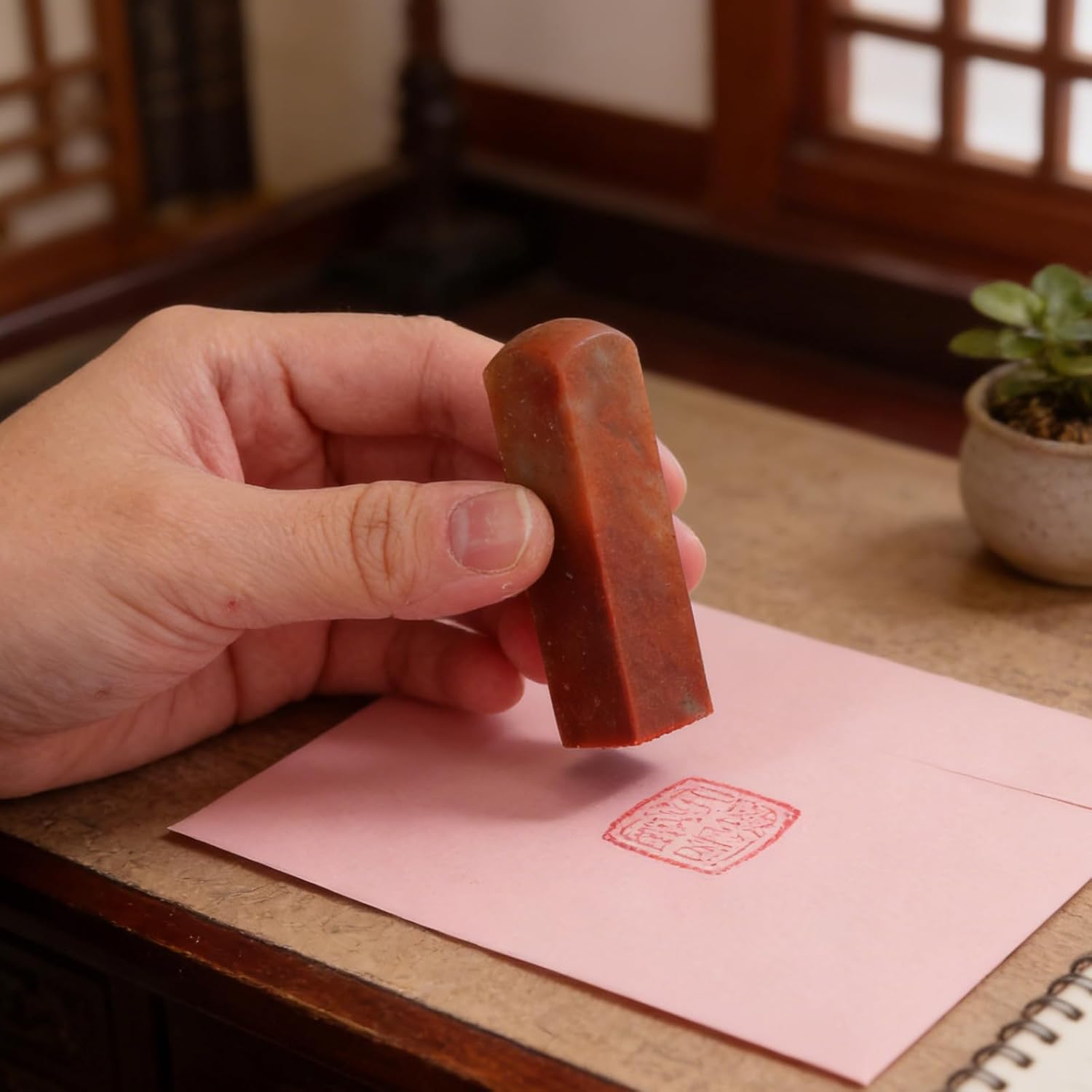 2pcs Round Head Shoushan Seal Carving Stones for Calligraphy