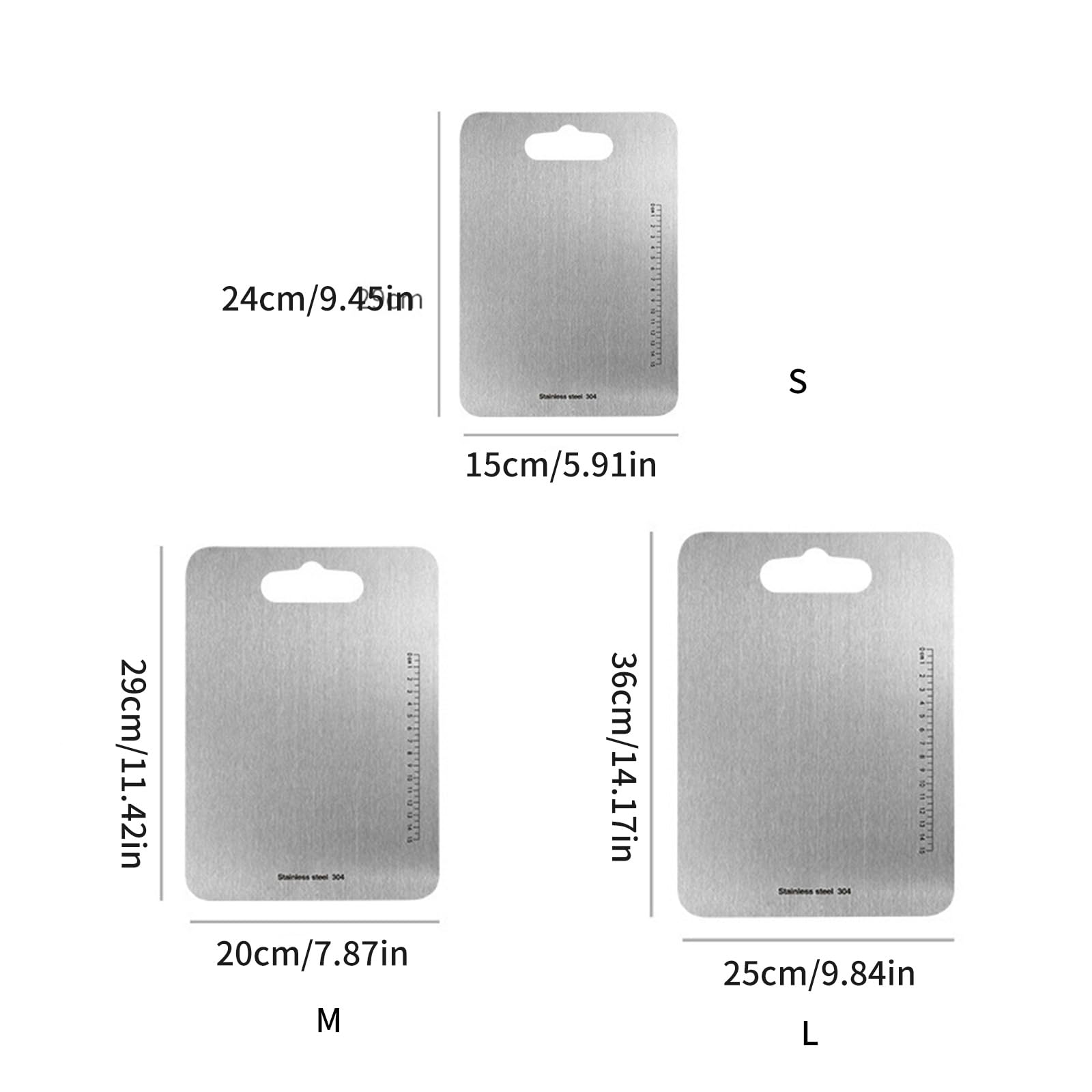 Placas de picar de acero inoxidable resistentes multiusos para cocineros domésticos y profesionales de la cocina