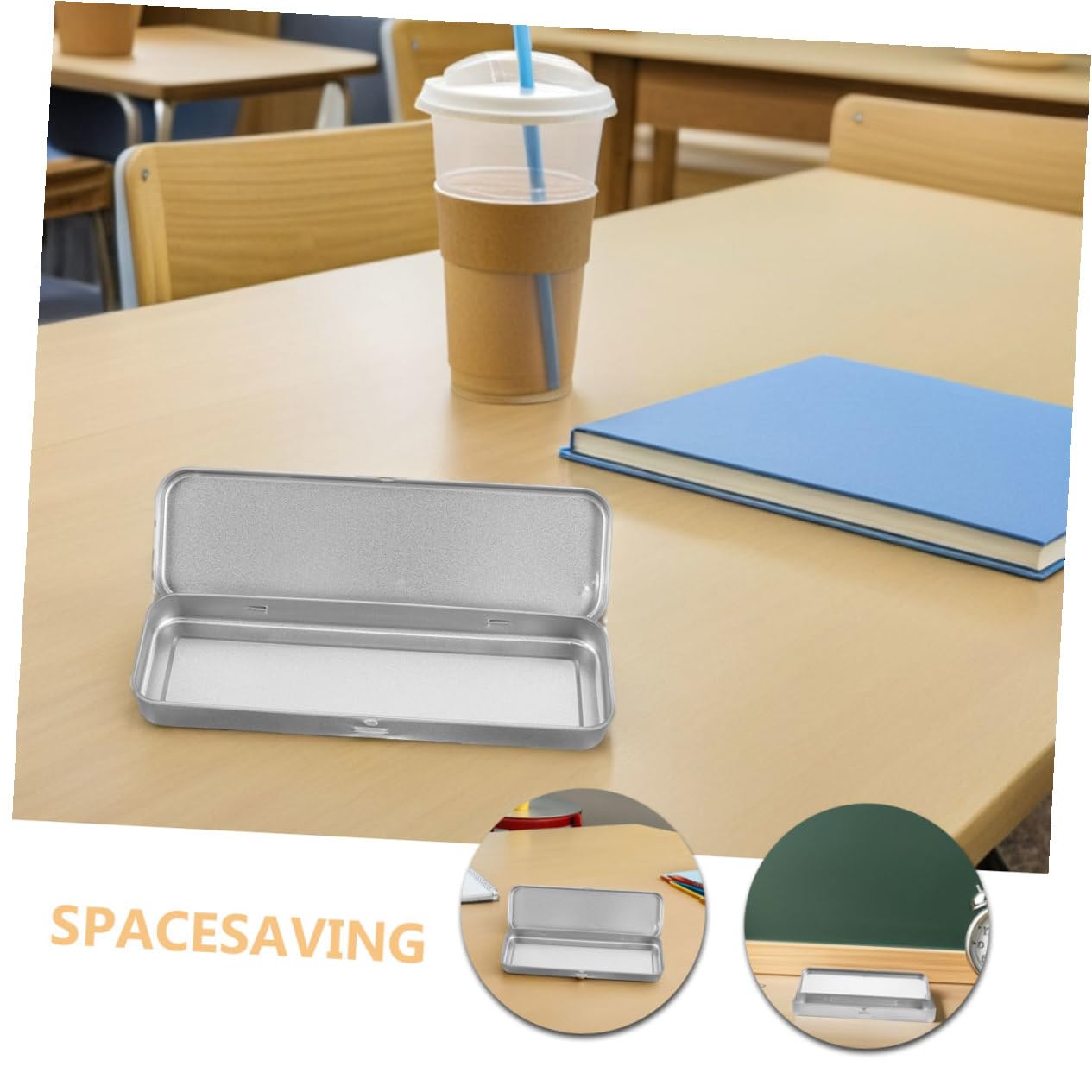 Mobestech 8 pezzi Scatola Portapenne Rettangolare in Metallo Organizer Singolo Astuccio Scuola Resistente e Protettivo per Cancelleria Design Moderno e Robusto