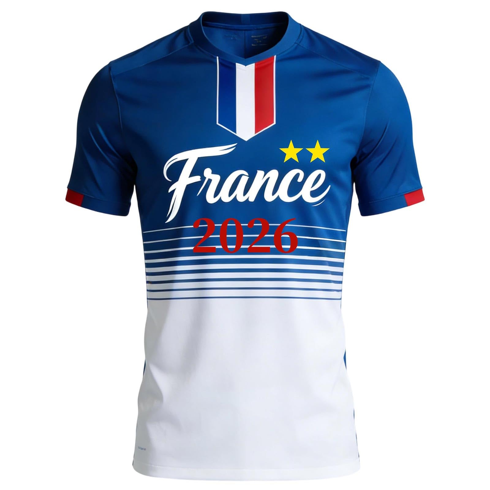 Maillot de Foot Enfant Adulte Personnalisé 2026 avec Nom et Numéro T-Shirt Manches Courtes Tissu Respirant Léger