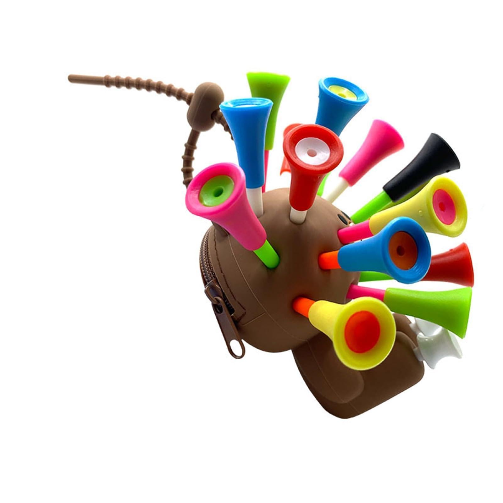 HPLSZCN Golf Tee Holder with 18 Golf Tees, Durable Silicone Golf Tee Bag, Lightweight Golf Accessorie, Golf ball and tee storage, Great Gift For All Golfers