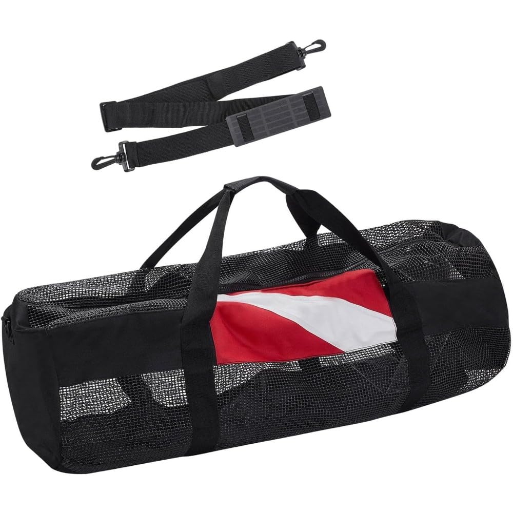 Borsone in rete per immersioni subacquee, in nylon, traspirante, borsa per lo snorkeling