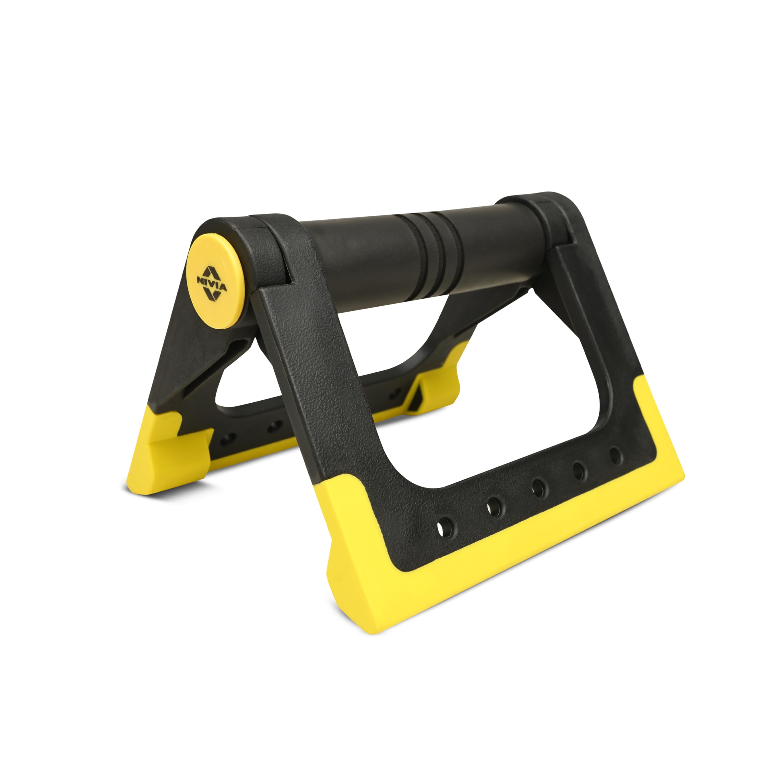 Nivia EZ-FOLD Push-Up Bar (1 Pair) Home Gym Equipment for Men & Women, For Training, Exercise Push up Stand, Gym Accessories, Home Use for Chest, Anti-Slip Push Up Stand (Yellow)