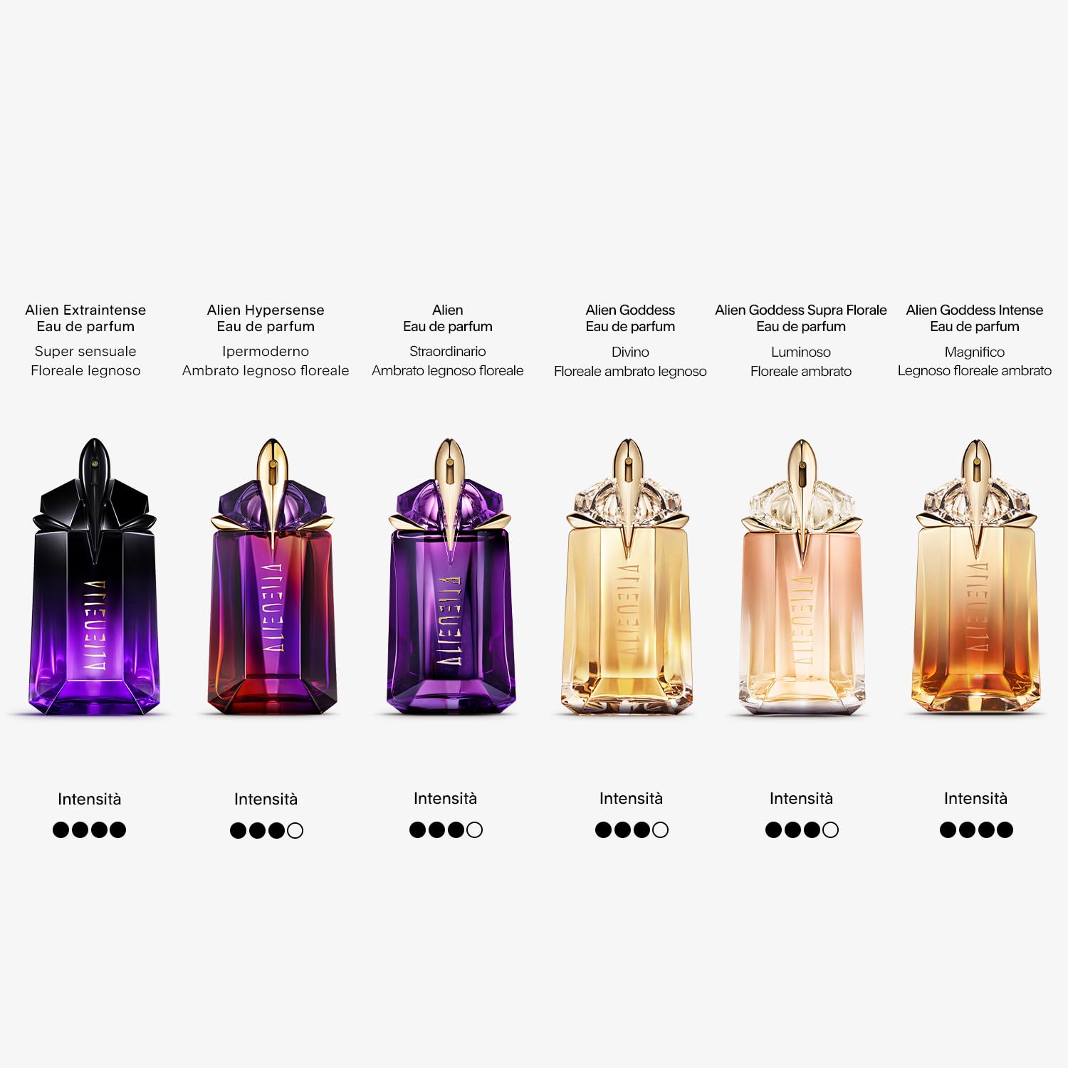 MUGLER Alien Extraintense, Eau de Parfum, Profumo da Donna, Fragranza Gourmand Floreale Legnosa e Pregiata, Audace e Sensuale, Dal Tocco Drammatico, Ricaricabile, 30 ml