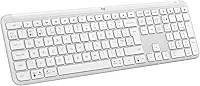 Teclado sem fio Logitech Signature Slim K950 Com Easy-Switch para até 3 dispositivos, Digitação Silenciosa, Conexão Bluetooth ou Receptor USB Logi Bolt Incluso e Layout US INTL - Branco