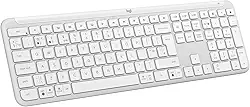 Teclado sem fio Logitech Signature Slim K950 Com Easy-Switch para até 3 dispositivos, Digitação Silenciosa, Conexão Bluetooth ou Receptor USB Logi Bolt Incluso e Layout US INTL - Branco