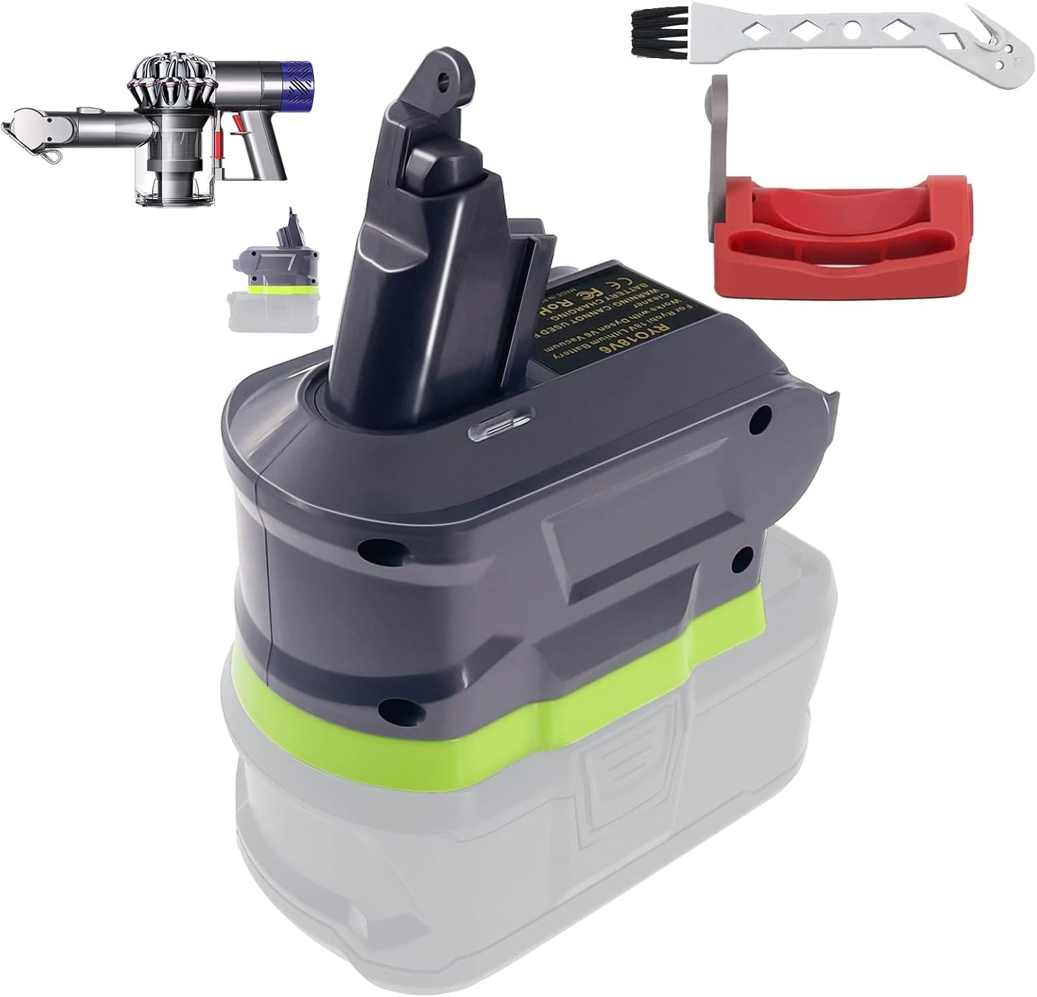 Adapter for Dyson V6 Vacuum Cleaner Convert for Ryobi 18V Lithium