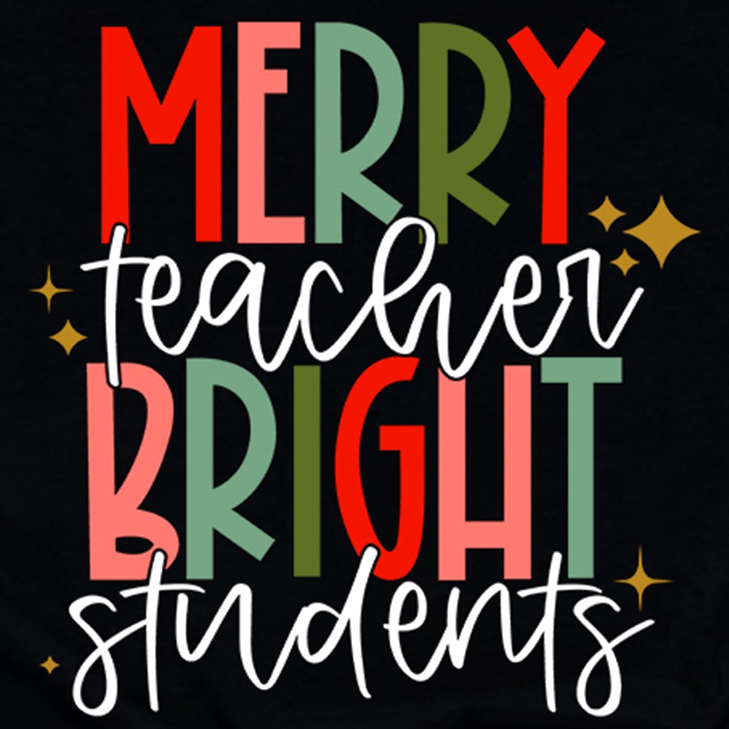 Teacher Christmas Shirt for Women Merry Teacher Bright Students T-Shirts Teachers Life Xmas Blessing Tee Tops - Image 6