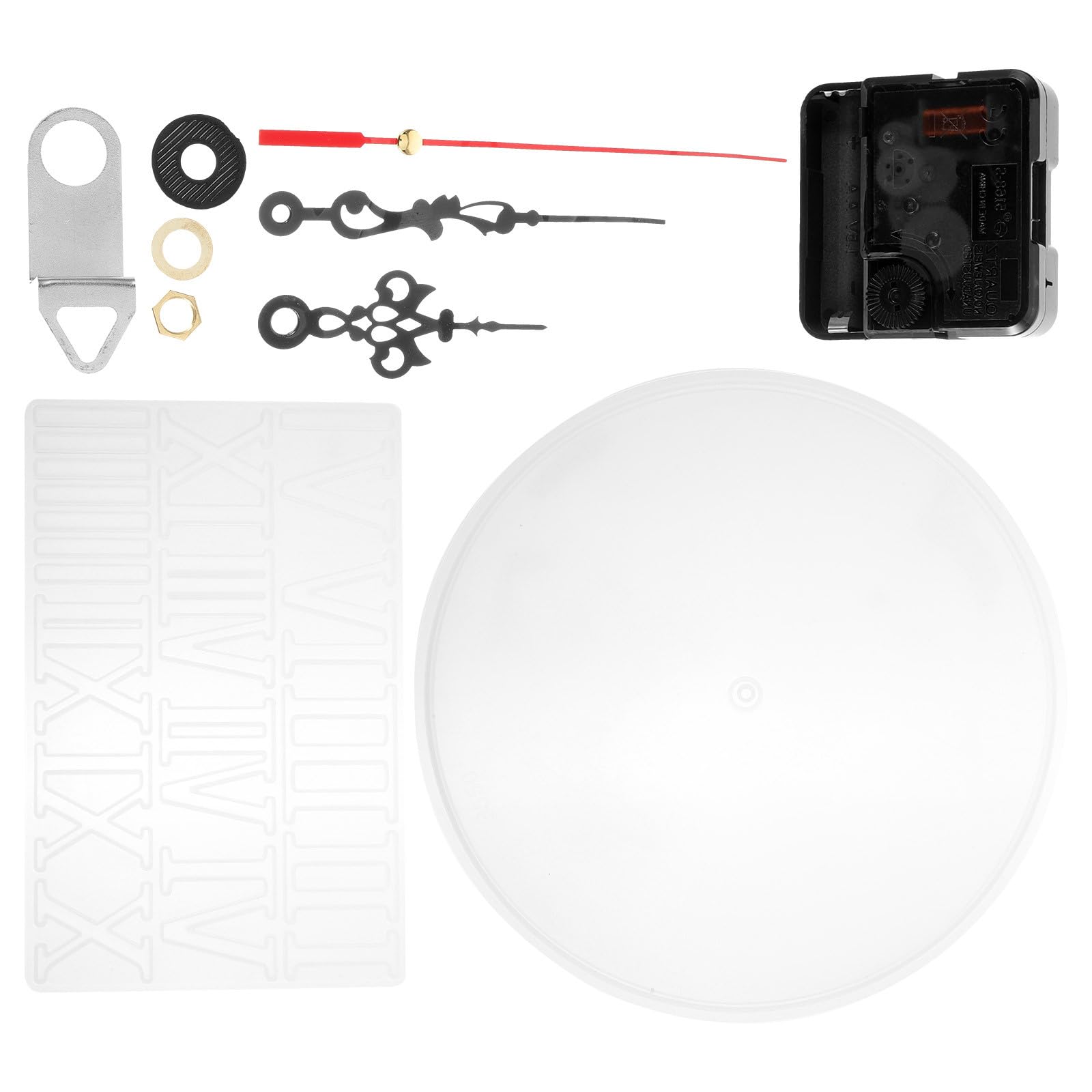 Molde de silicona flexible HOMSFOU para reloj con números romanos y movimiento completo