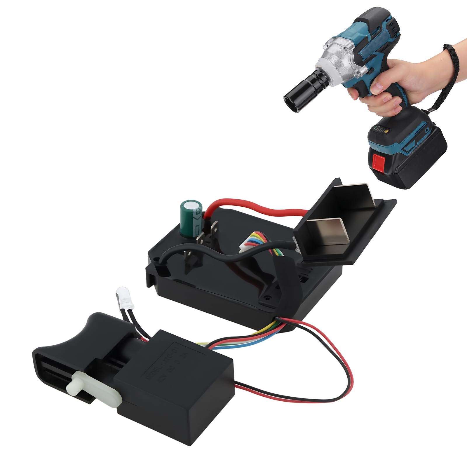 Brushless Switch Control Board Compatible with Dayi 2106 161 169 18V/21V Electric Impact Wrench Control Module Replacement