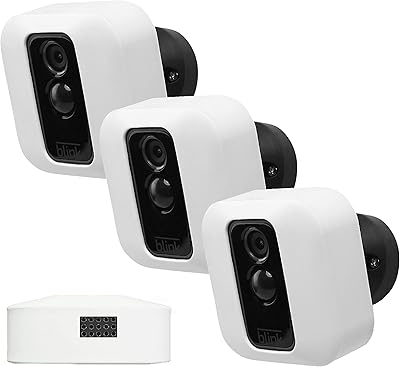 Silicone Skin Case Cover for Blink XT2 Outdoor Camera - Exclusively Designed for Blink XT2 Security Camera with Speaker Cutout - Weather Protection (3-Pack, BXT2 White)