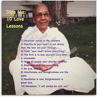 Buddhist Meditation Teacher Dipa Ma Famous Quotes Poster (1) Canvas for Bedroom Living Room Decor 20x20inch(50x50cm) Unframe-style