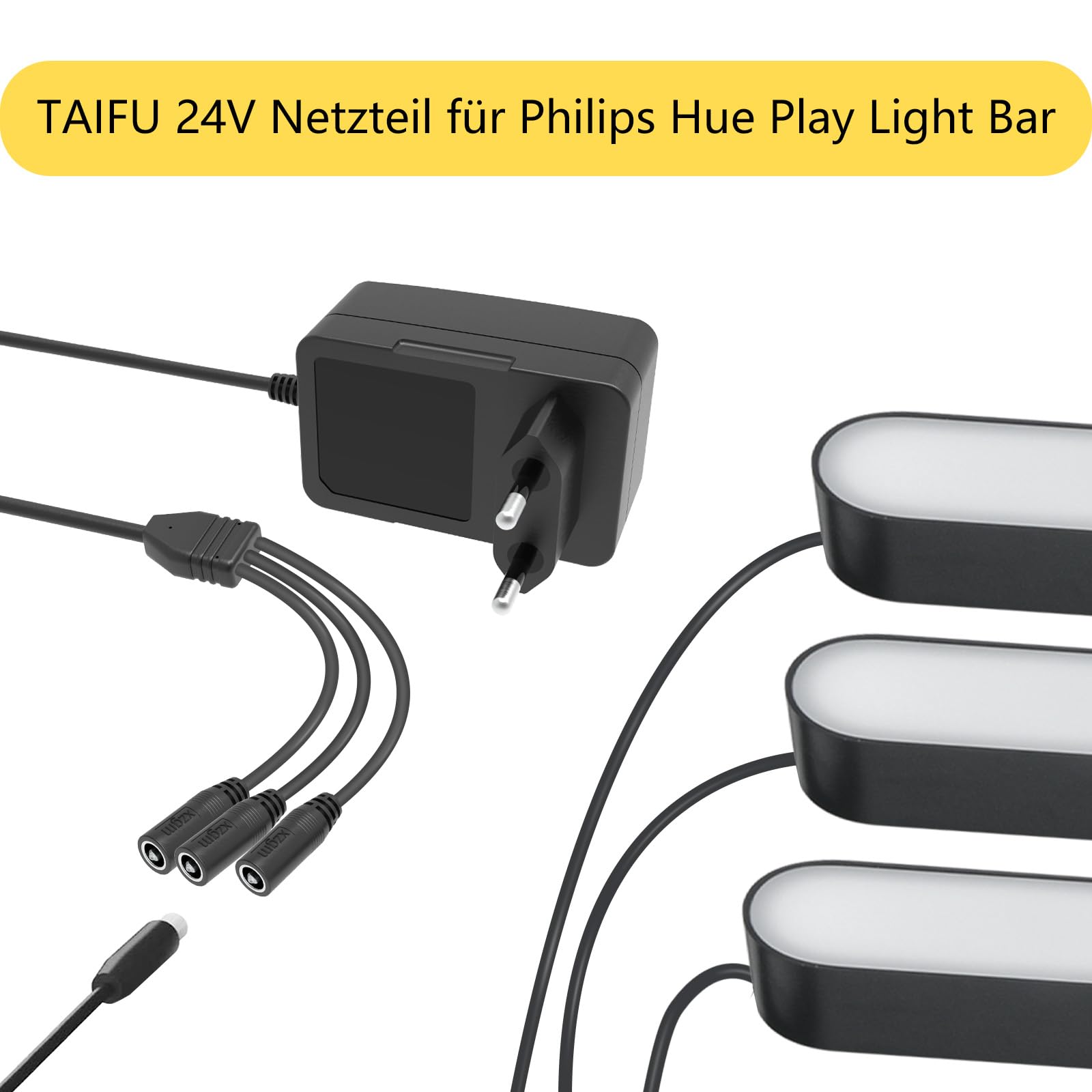 24V Netzteil Ladegerät für Philips Hue Play Light Bar Smart LED Bar Licht Ladekabel AC Adapter