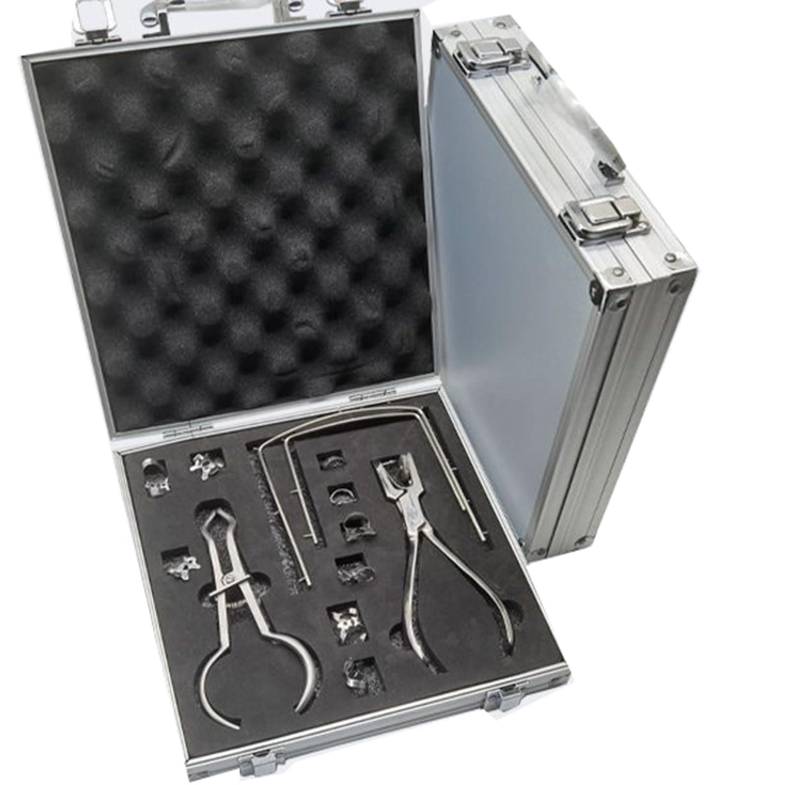 Kit de Digue en Caoutchouc avec Cadre, poinçon, Pinces Instruments dentaires pour Examen Dentaire par praticien Oral,A