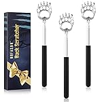 HOFASON 3 Pack Back Scratcher for Men Women, Fathers Day Dad Gifts for Dad/Husband/Grandpa, Christmas Stocking Stuffers for Men/Women/Adults, Novelty Idea Gifts Bear Claw Telescopic Back Scratcher