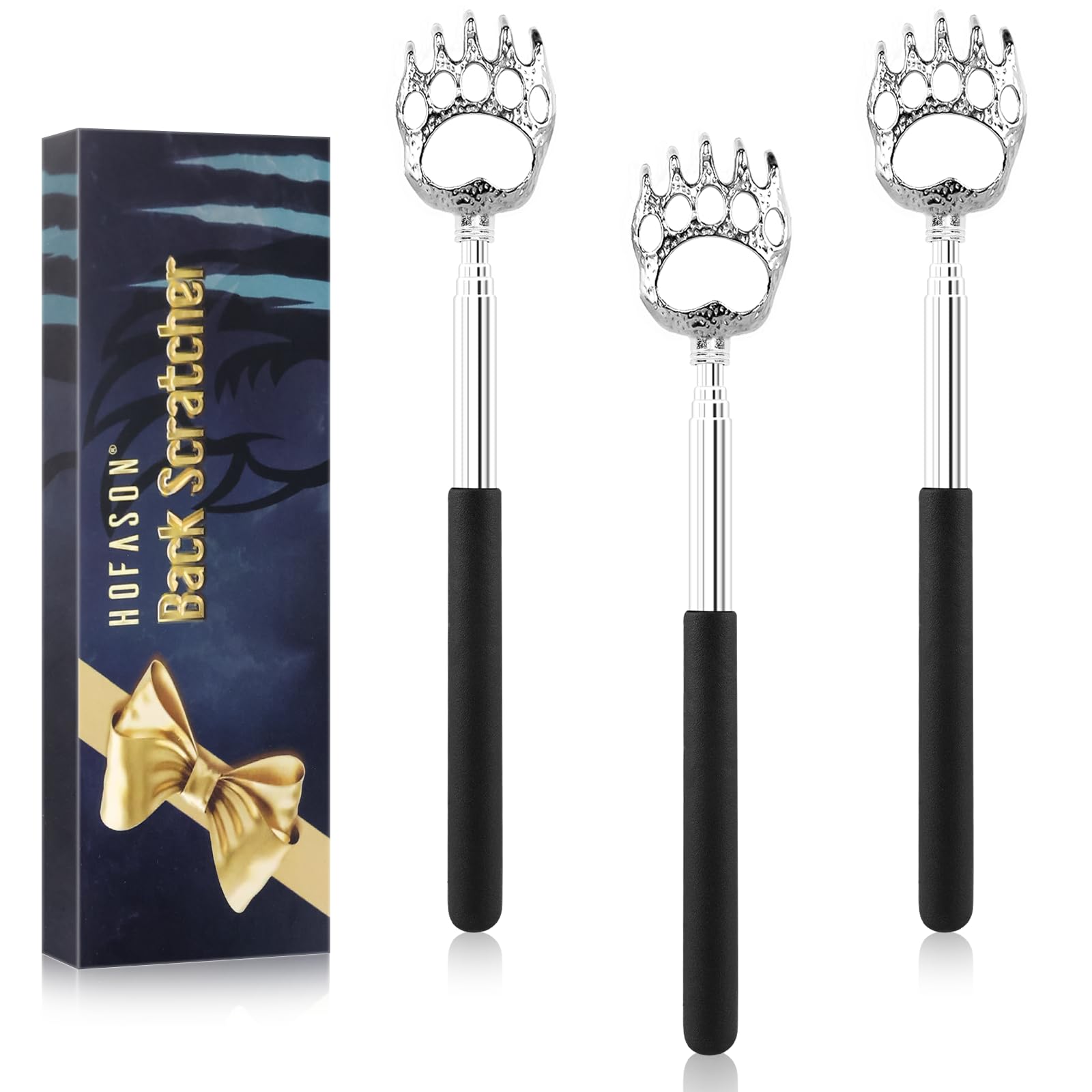HOFASON 3 Pack Back Scratcher for Men Women, Fathers Day Dad Gifts for Dad/Husband/Grandpa, Christmas Stocking Stuffers for Men/Women/Adults, Novelty