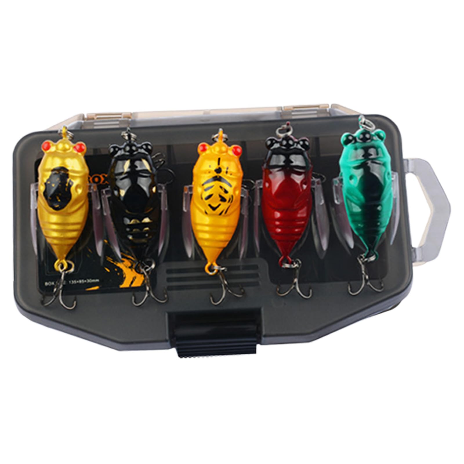 XuQiZZpp 5Pcs Cicada Shape Fishing Lures Floating Saltwater Fish Lure Tackle Light Weight Fishing Accessories Easy to Use
