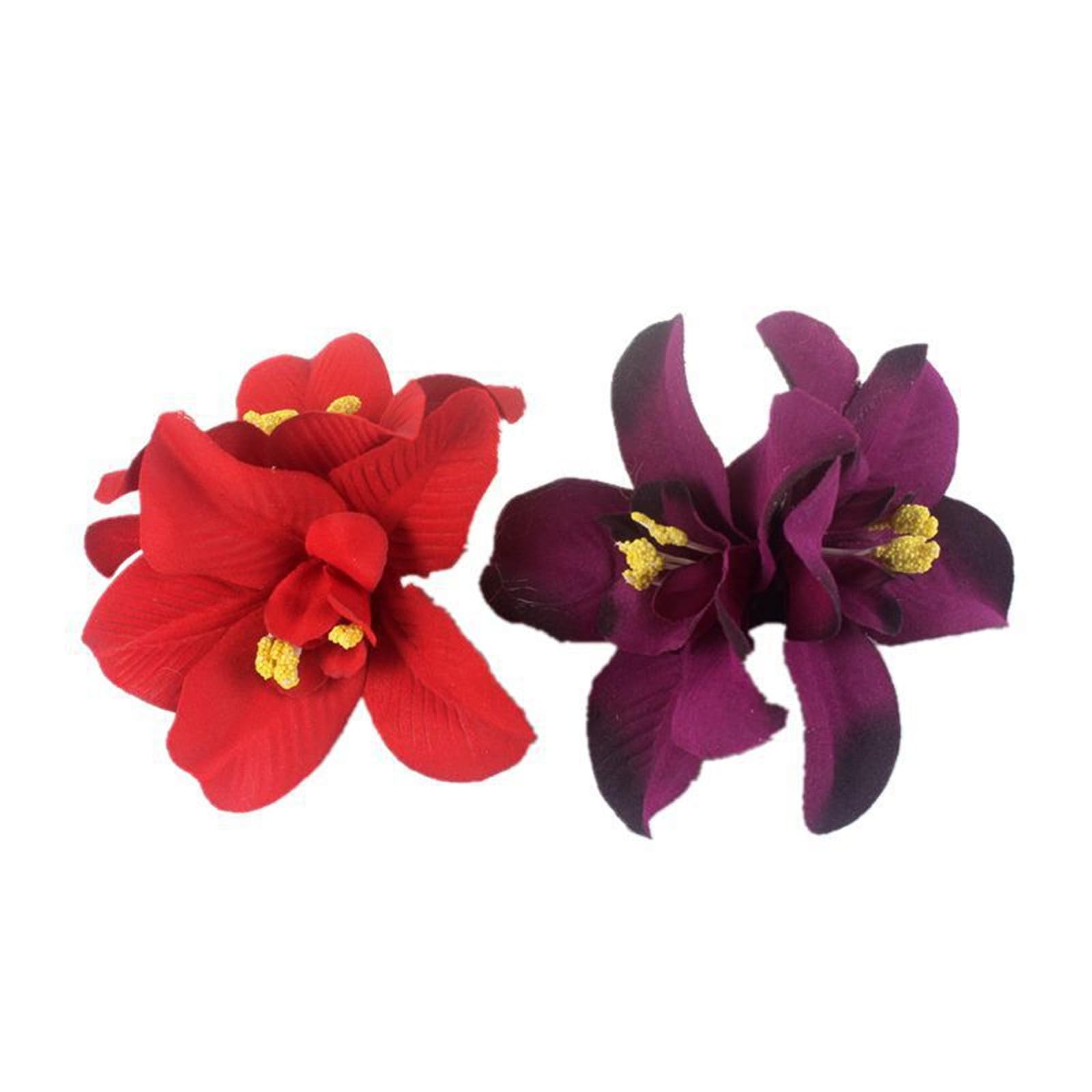 CHUANGOU 15 PCS Bohemian Flower Hairpin Artificial Flower Hair Clip Hawaiian Hibiscus Plumeria Hairpin for Seaside Holiday Bridal Hair Accessories - Image 2