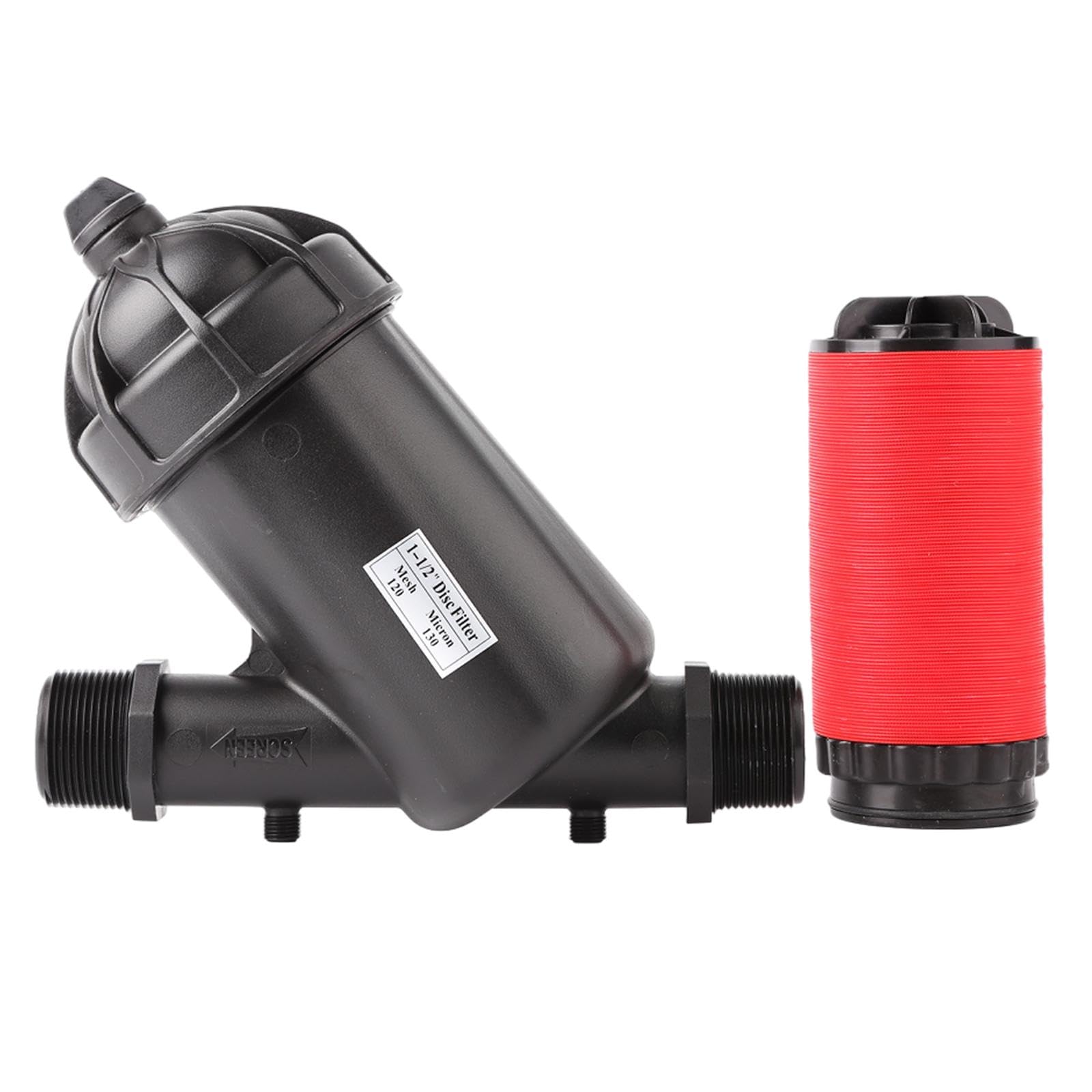 Filtre d'Irrigation Goutte à Goutte Filtre à Disque Y pour Arrosage Automatique Filtration 120 Mailles Structure en Polypropylène Adapté pour Jardins