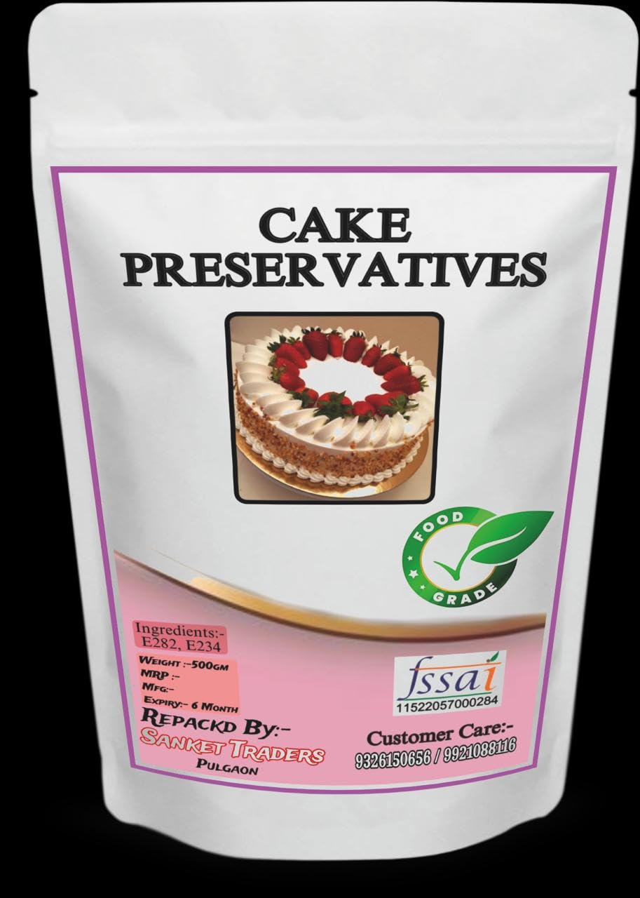 Cake Preservatives – Food Grade Additive for Freshness & Shelf Life – Contains E282, E234 – Ideal for Bakery Products (500 Gram)-image-45