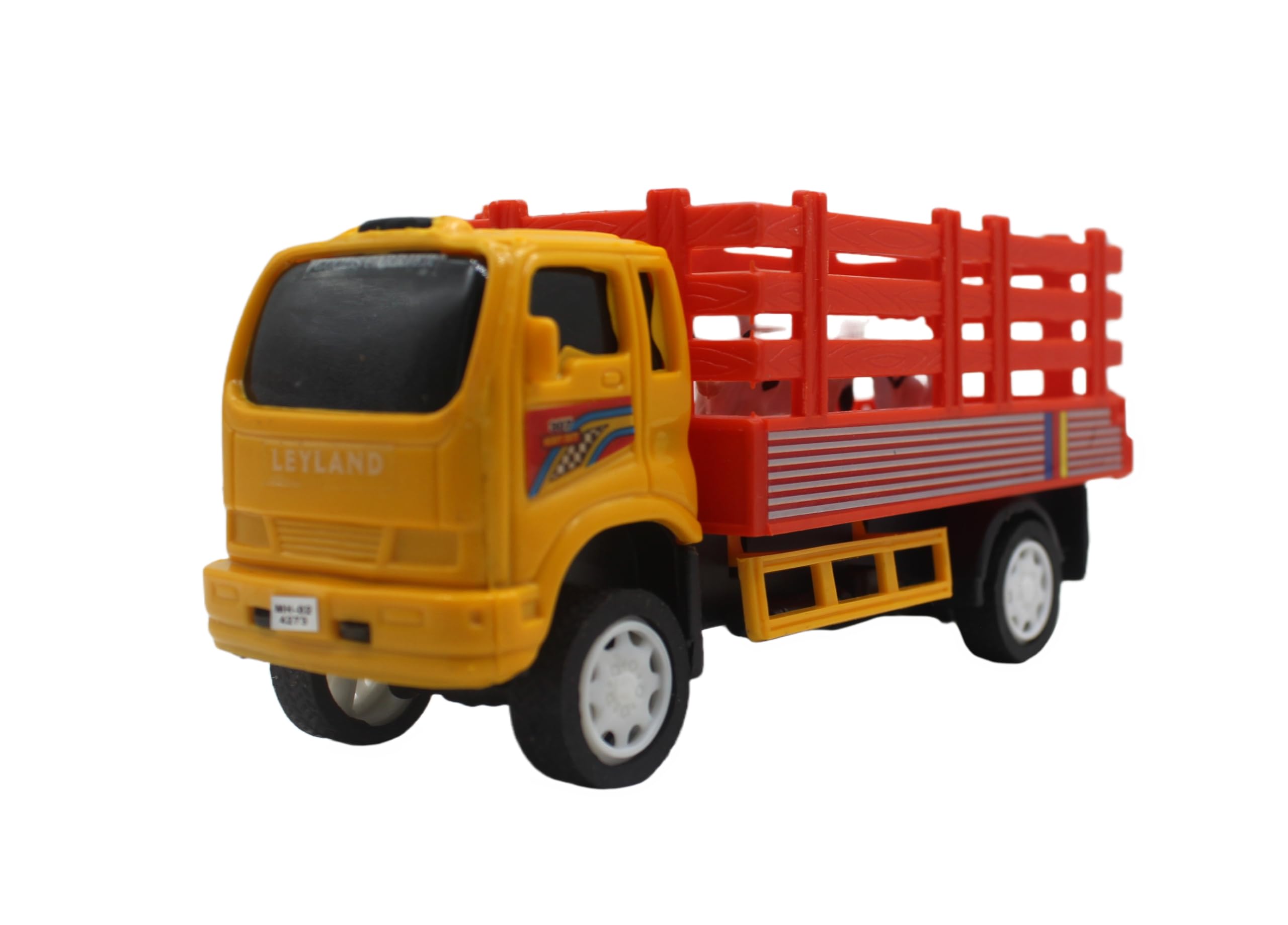 Neoinsta Medium Size Pull Back Plastic Country Truck or Public Truck or Goods Carrier Truck or Lorry with Trolley and Two Cows Behind Vehicle Toy for Kids (Red) (B0BN8LLKJL) Amazon Price History, Amazon Price Tracker