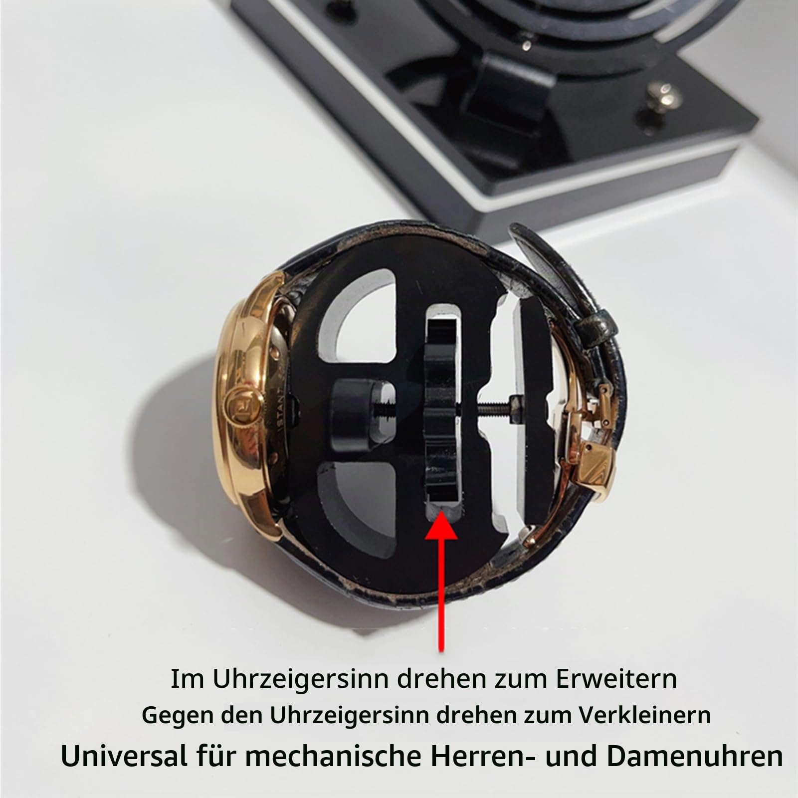 GZPKJ Automatischer Uhrenbeweger Für Eine Uhr, Uhrwerkhalter, Handgelenkumfang Einstellbar, Timer-Abschaltung, Drehvorrichtung Für Automatikuhren