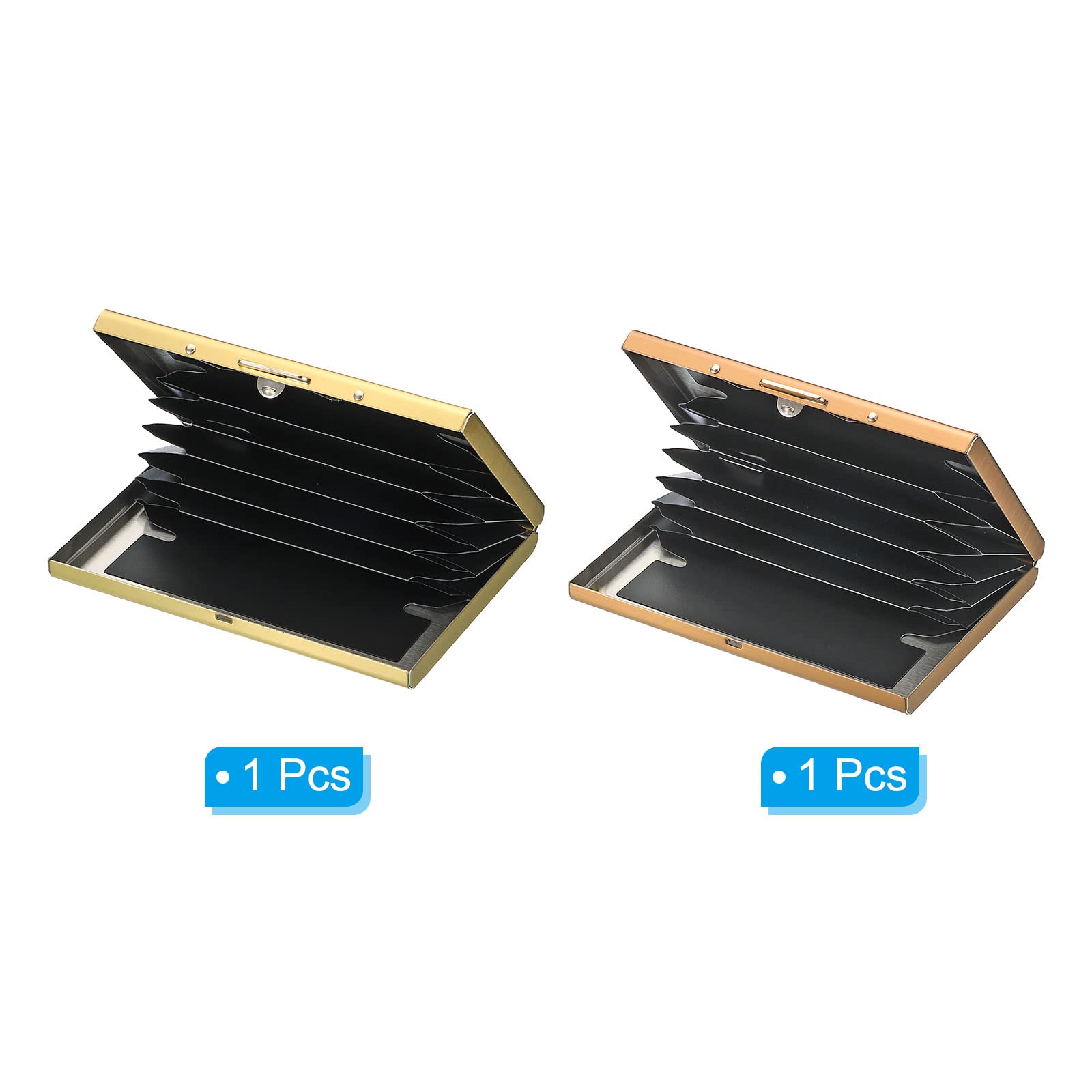 PATIKIL RFID Credit Card Holder, Metal Wallet 6 Slots Men