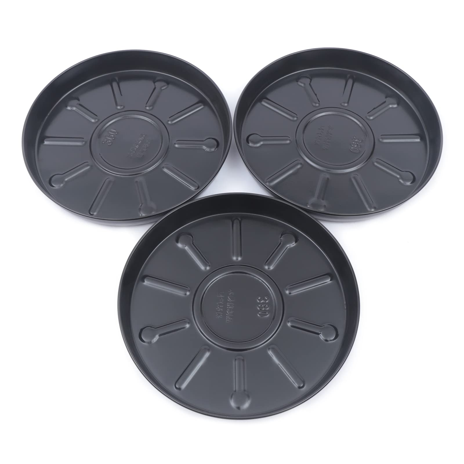 ARPITUYN Plant Caddy with Wheels, 3 Pack Black Heavy Duty Plant Stand with 360° Universal Wheels, Plant Pot Pallet Dolly Caster Round Rolling Plant Pot Tray to Carry Potted Flower Pot