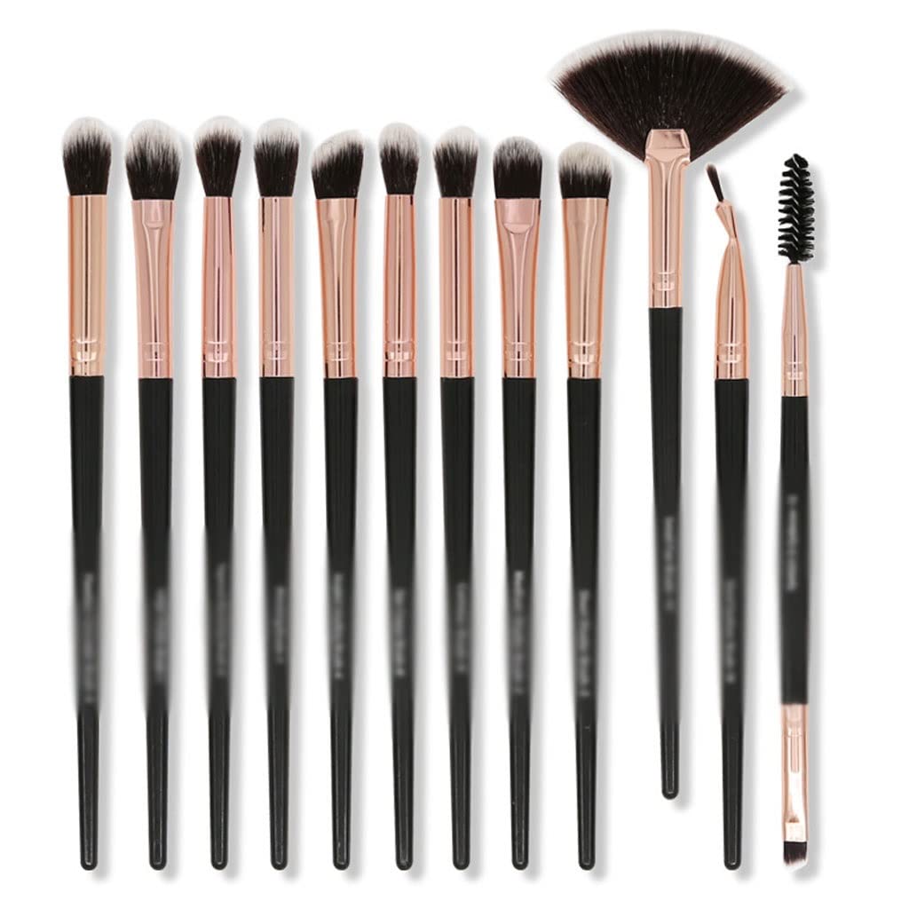 Set di 12 Pennelli per Il Trucco degli Occhi con Setole Morbide, Pennello per Ombretto, Pennello per Eyeliner E Pennello per Ombretto per Il Naso.,3pack-1