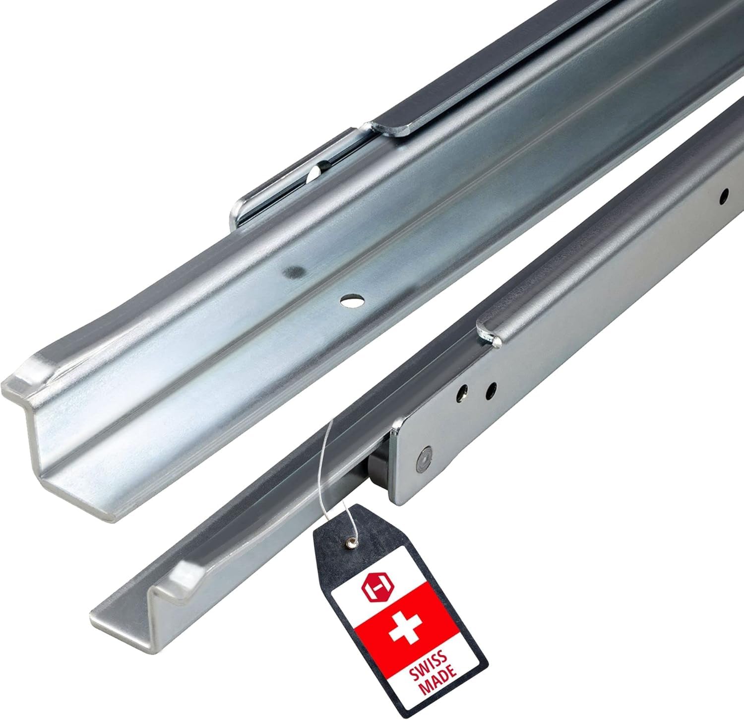 Gedotec Guida per cassetti ad estrazione parziale 800 mm Guida per cassetti a montaggio superficiale | FR206 | portata 100 kg | acciaio zincato