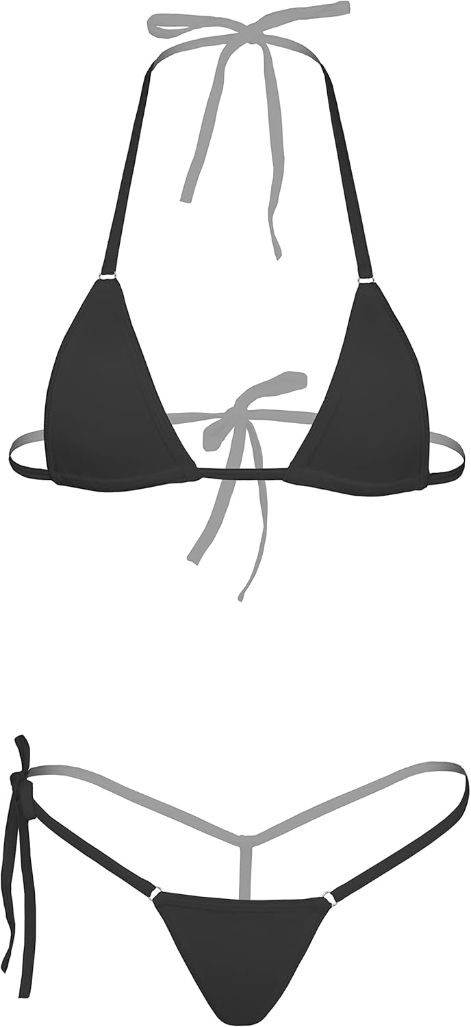 Extreme Sexy Mini Bikini Sets 2Pcs Swimwear G-String Bottom Swimsuit Micro Bikinis for Women - Image 8