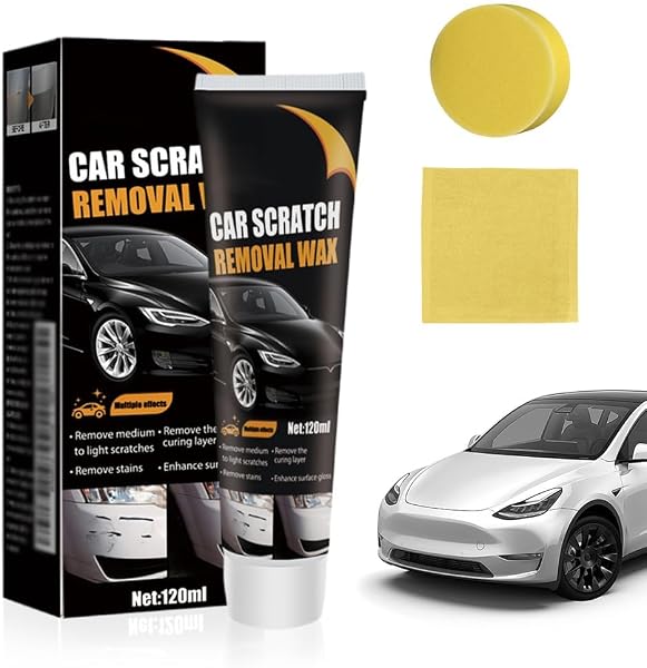 Car Scratch Remover,Scratch Remover for Vehicles, Paste Car Scratch Remover Scratch Remove Wax with Wipe and Sponge Cars Paint Scratchs Repair Kit for Deep Scratches - 1